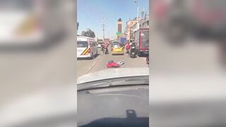 No One Cares...Man beaten by Truck Driver is left in the Middle of the Road