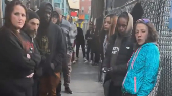 People LINE UP in Kensington, Pennsylvania for free samples of Fentanyl…