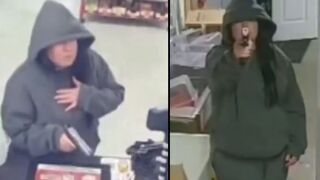 This lady tried pulling an armed robbery on a gas station on Friday. How it went: