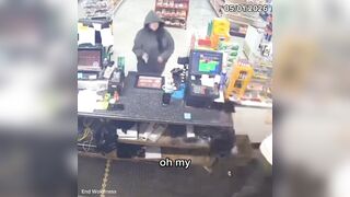 This lady tried pulling an armed robbery on a gas station on Friday. How it went: