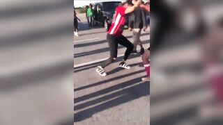 Girl Beats the Breaks off her Teammate For Blowing the Big Game.