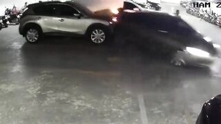 Chinese Woman Killed in Parking Garage? Terrible Driving (in front of Husband)