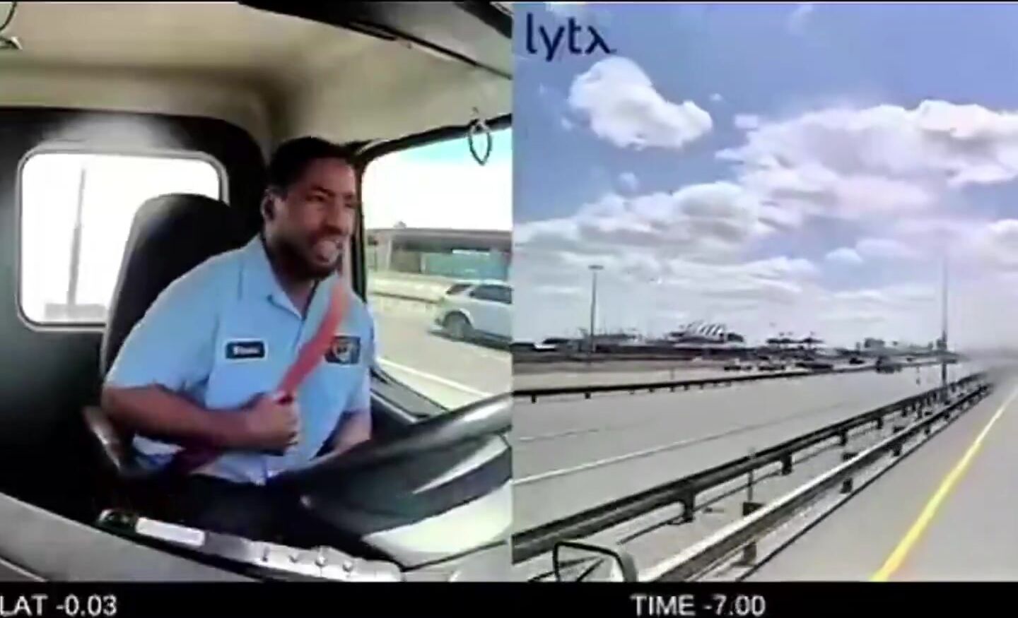 Dashcam video shows United Airlines flight striking truck during landing at Newark AP