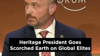 Heritage Foundation President Eviscerates Global Elites to their Faces in Davos