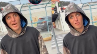 A homeless woman was accused of being an undercover cop