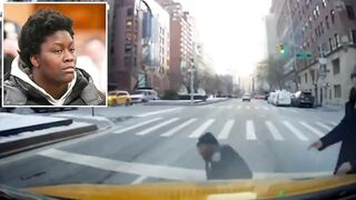 NYC Cop Kindly Tells Woman She's Going Wrong Way.... So Naturally She Runs him Over.
