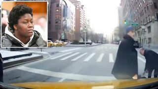NYC Cop Kindly Tells Woman She's Going Wrong Way.... So Naturally She Runs him Over.