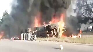 Trying to Help when Fuel Tanker Sets Everyone on Fire