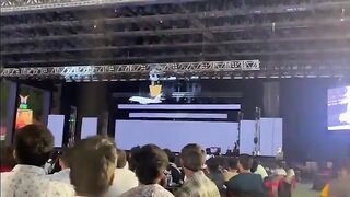 CEO of Vistex tries to make Grand Entrance to Presentation and Falls to his Death from Stage Prop