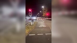 Drunk Driver vs. Train. Kid tries to get his Car out on Time?