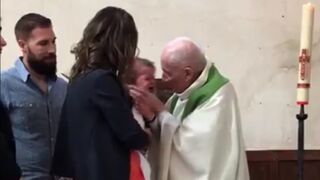 Priest Slaps Baby for Crying during Baptism in Front of Pissed Off Parents