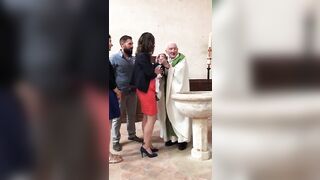 Priest Slaps Baby for Crying during Baptism in Front of Pissed Off Parents