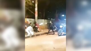 Female Assassin comes out Blasting from the Back Motorcycle...Watch