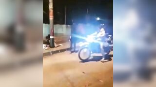 Female Assassin comes out Blasting from the Back Motorcycle...Watch