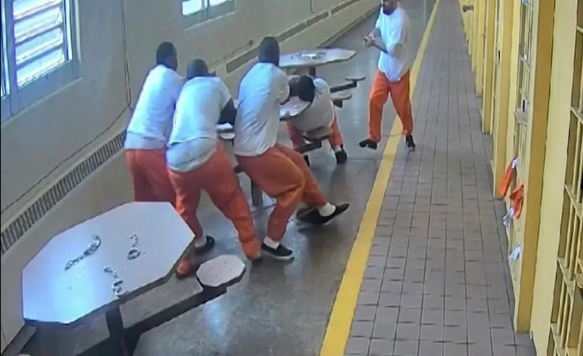 Inside Job: Black Inmates Are Helpless To Fight Back Handcuffed To ...