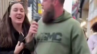 Some crazy psycho in LA started harassing a peaceful Christian street preacher.