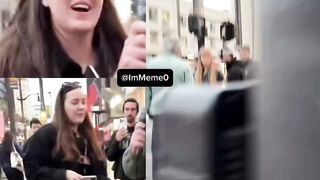 Some crazy psycho in LA started harassing a peaceful Christian street preacher.