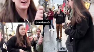 Some crazy psycho in LA started harassing a peaceful Christian street preacher.