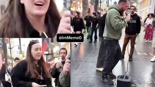 Some crazy psycho in LA started harassing a peaceful Christian street preacher.