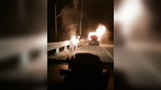 Man Set on Fire after Accident Walks to Couple Recording for Help.....No Help