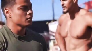 Giant Bodybuilder vs. US Marine Competition