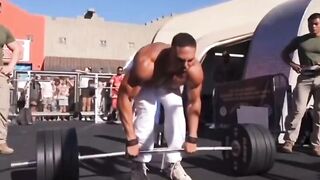 Giant Bodybuilder vs. US Marine Competition
