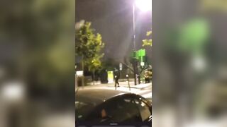 Protestors Knock Down a Pole, except it gets 3 of Them