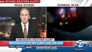 News Girl gets hit by Car on Live TV and the Host Could not give 2 Fuc*s