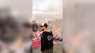 French Protestors are Going Crazy, Setting up Road Blocks and Burning Any Truck Carrying Foreign Goods.