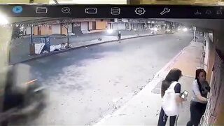 Colombia: Elderly Woman J-Walking Loses her Life by Motorcycle