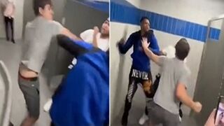 Two Black Kids Weren't Expecting this White Kid to Throw Hands Like this....