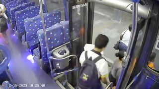 Whoops, Driver takes Off as Woman Falls out of the Moving Bus
