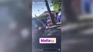 Gang Members Beat and Humiliate Girl from another Crew in California