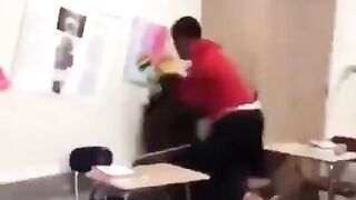 Male Student Beats the heck out of Female Student in Class