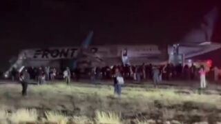 Frontier Airlines aircraft forced to make an emergency after a pedestrian sucked into