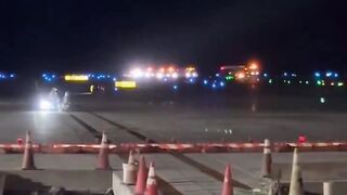 Frontier Airlines aircraft forced to make an emergency after a pedestrian sucked into