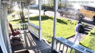 Distracted driver slams into school bus in upstate NY
