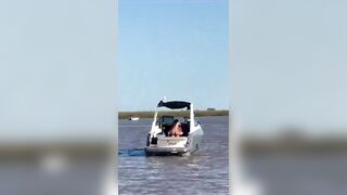 Naked Girl Riding her Man Riding his Boat don't Give 2 Fuc*s