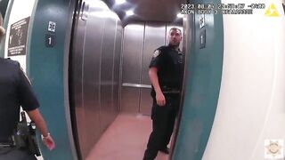 Police Pump Bullets when Elevator Door Opens, All 3 Bodycams from Each Officer