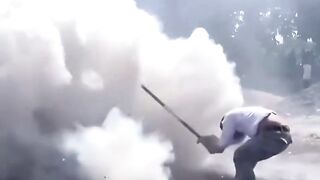 LOL: The Festival of Exploding Hammers in San Juan de la Vega, Mexico.