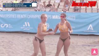 Brazilian Healthy Volleyball Team Marta Vegas and Sofia Bustillo. Their biggest fan
