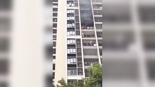 Amazing Woman stuck in her Burning Apartment becomes Spider Woman (Multiple Camera Angles)