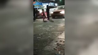 Man trying to Leave Screaming Annoying Woman gets Instantly Run Over (Her Fault)