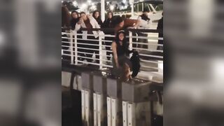 Brave Girl Saves a Little Puppy stuck on a Bridge