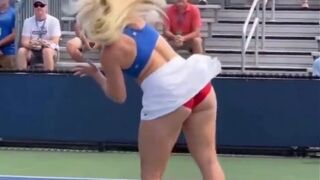 Wife Slaps Husband for Zooming on Tennis Player's Skirt