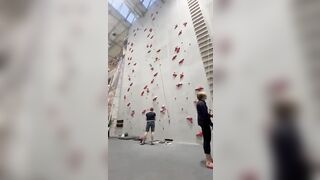 Man practice Climbing up Wall Falls from the Very Top (Info in Description)