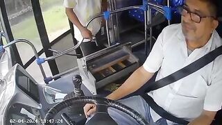 The Friendliest Robbery of Bus Driver you'll Ever See (Some Context in Description)