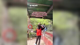 A 16-year-old girl died at an adventure park in China. She warned staff multiple times that her safety rope wasn't secured properly, but they ignored her and pushed her off anyway.