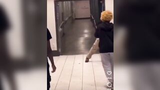 Black Student Beats the Lights Out of White School Teacher