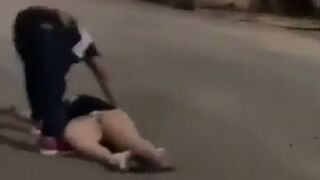 Good, Bad? 2 Woman gets Knocked Out in Bizarre Street Fight